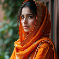 Animal Print Blue Satin Fashion Scarf